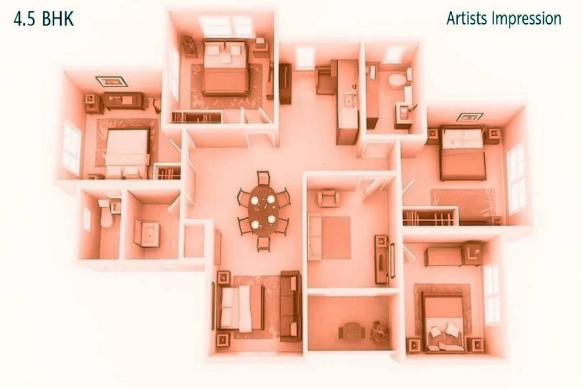2BHK Floor Plan